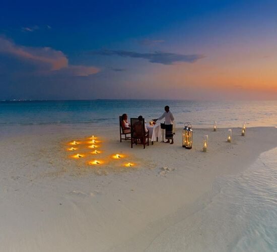 sunset in maldives