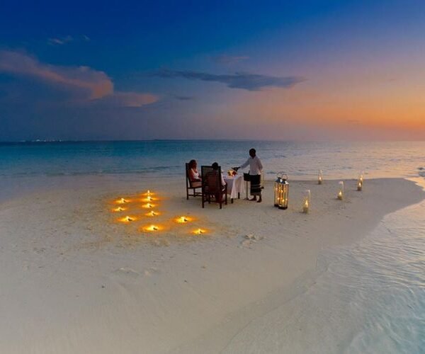 sunset in maldives