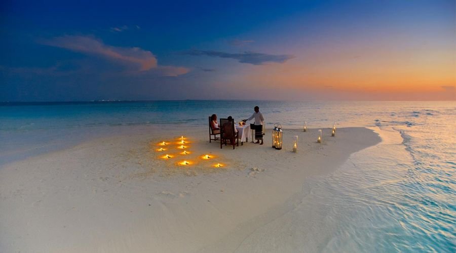 sunset in maldives