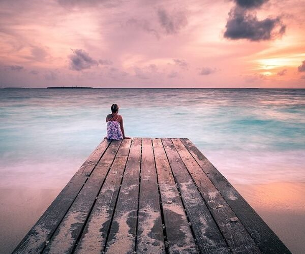 sunset in maldives