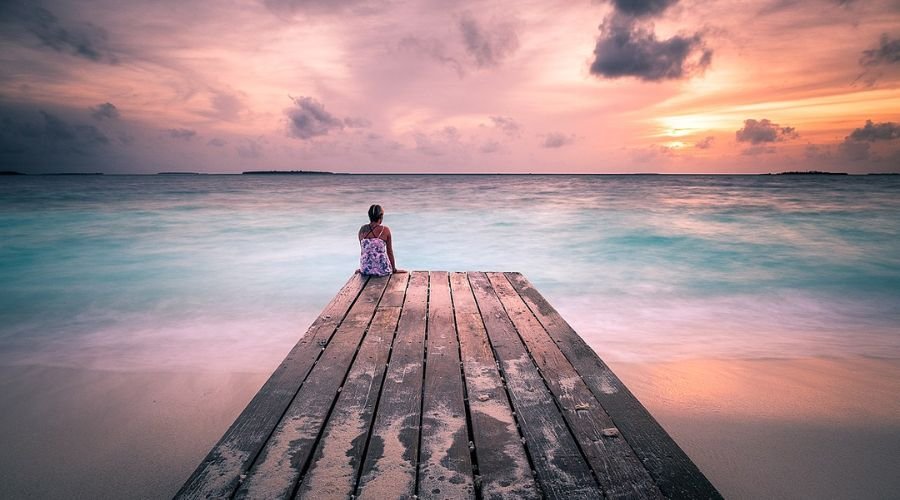 sunset in maldives